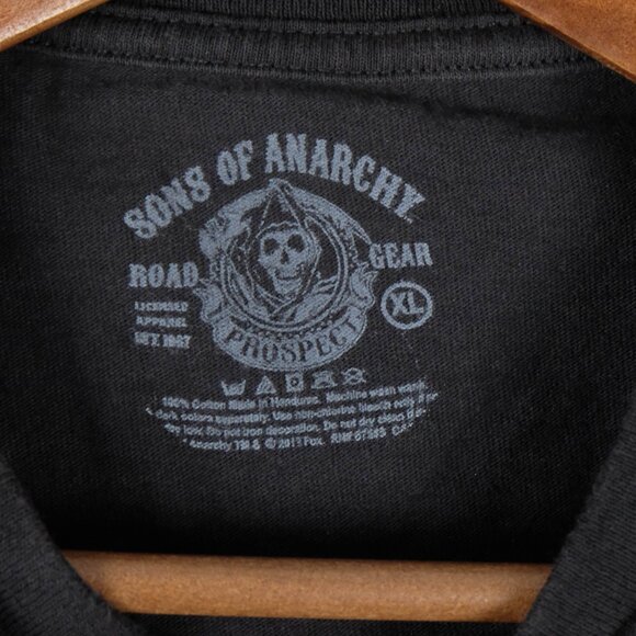 Sons Of Anarchy T Shirt Mens Extra Large Black White Graphic Crew Grim Reaper - Picture 8 of 8